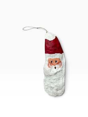 Hand Painted Santa Claus Oyster Shell Ornament Charleston SC Artist Signed 1993